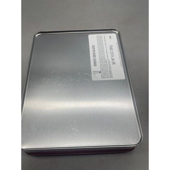 Christmas empty tin the swiss colony Santa mouse boy with list holly red READ - Picture 7 of 7